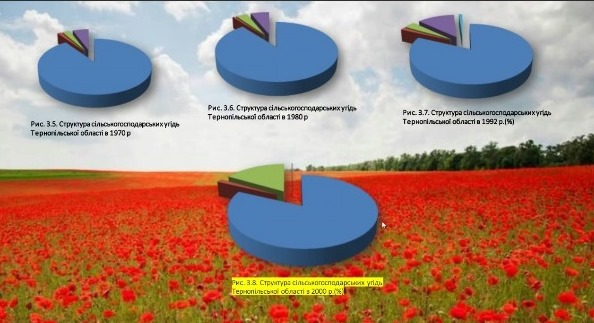 Аналіз динаміки структури сільськогосподарських угідь.
